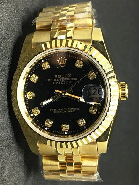 rolex datejust gold schwarzes zifferblatt|Rolex Datejust blätter.